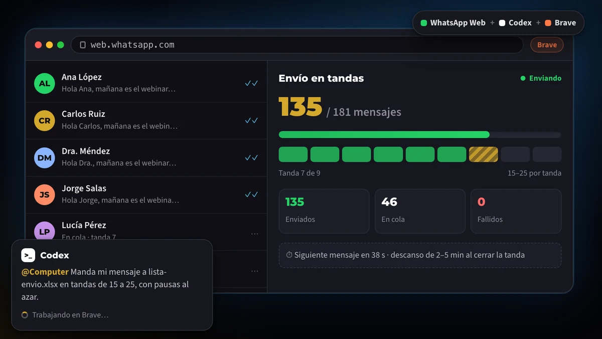 Vista previa de Así mando +180 mensajes al día por WhatsApp
